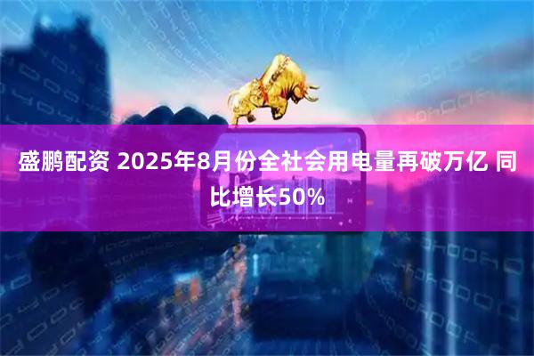 盛鹏配资 2025年8月份全社会用电量再破万亿 同比增长50%