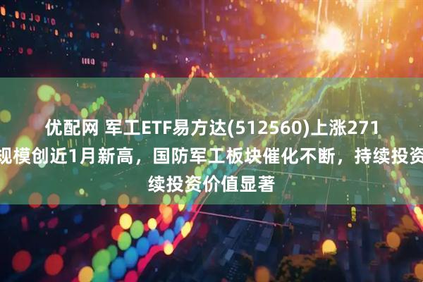 优配网 军工ETF易方达(512560)上涨271%，最新规模创近1月新高，国防军工板块催化不断，持续投资价值显著