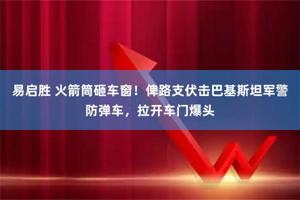 易启胜 火箭筒砸车窗！俾路支伏击巴基斯坦军警防弹车，拉开车门爆头