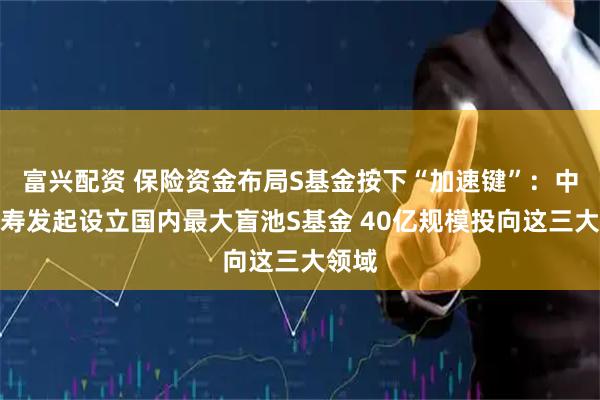 富兴配资 保险资金布局S基金按下“加速键”：中国人寿发起设立国内最大盲池S基金 40亿规模投向这三大领域