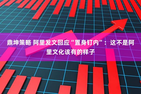 鼎坤策略 阿里发文回应“置身钉内”:这不是阿里文化该有的样子