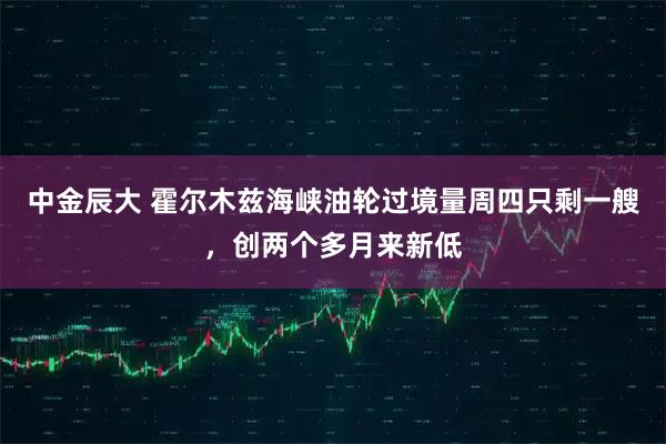 中金辰大 霍尔木兹海峡油轮过境量周四只剩一艘，创两个多月来新低